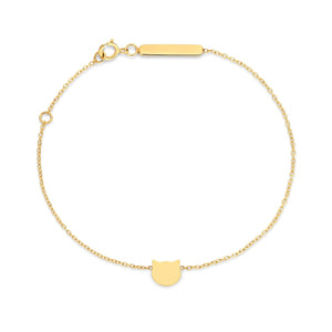 Richie Paws yellow gold Cat Shape Companion Bracelet