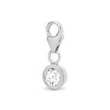 Richie Paws Sterling silver April Birthstone Clasp Pendant