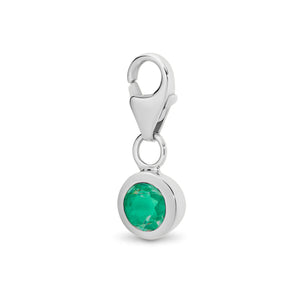 Richie Paws sterling silver May Birthstone Clasp Pendant emerald