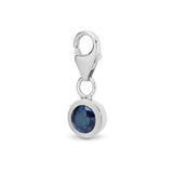 Richie Paws sterling silver September Birthstone Clasp Pendant sapphire