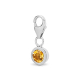 Richie Paws sterling silver November Birthstone Clasp Pendant citrine