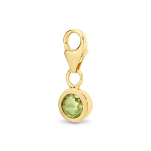 Richie Paws yellow gold August Birthstone Clasp Pendant