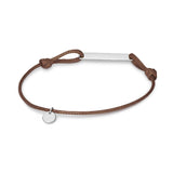 Richie Paws brown cord sterling silver Round Companion Cord Bracelet