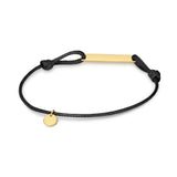 Richie Paws black cord yellow gold Round Companion Cord Bracelet