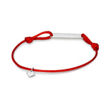 Richie Paws red cord sterling silver Diamond Shape Companion Cord Bracelet