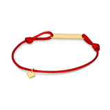 Richie Paws red cord yellow gold Diamond Shape Companion Cord Bracelet