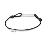 Richie Paws black cord silver Bone Companion Cord Bracelet