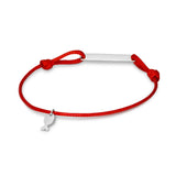 Richie Paws red cord sterling silver Fish Companion Cord Bracelet
