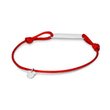 Richie Paws red cord sterling silver Dog Shape Companion Cord Bracelet