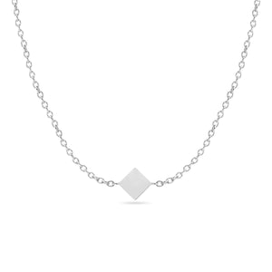 Richie Paws sterling silver Diamond Shape Companion Necklace