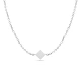 Richie Paws sterling silver Diamond Shape Companion Necklace