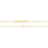 Richie Paws yellow gold Diamond Shape Companion Necklace