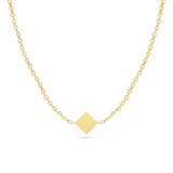 Richie Paws yellow gold Diamond Shape Companion Necklace