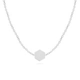 Richie Paws sterling silver Hexagon Companion Necklace