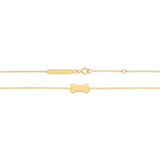 Richie Paws yellow gold Bone Companion Necklace