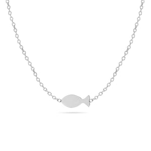 Richie Paws sterling silver Fish Shape Companion Necklace