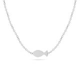 Richie Paws sterling silver Fish Shape Companion Necklace