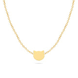 Richie Paws yellow gold Cat Shape Companion Necklace