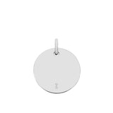 Round Signature White Diamond Pendant