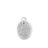 Round Signature White Diamond Pendant side