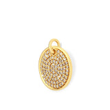 Round Signature Champagne Diamond Pendant side