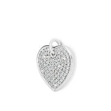 Richie Paws Heart Signature White Diamond Pendant side