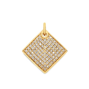 Richie Paws Diamond Shape Signature Champagne Diamond Pendant front