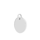 Richie Paws small sterling silver Round Name Pendant side