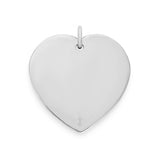 Richie Paws large sterling silver Heart Name Pendant back