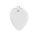 Richie Paws large sterling silver Heart Name Pendant side
