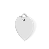Richie Paws medium sterling silver Heart Name Pendant side