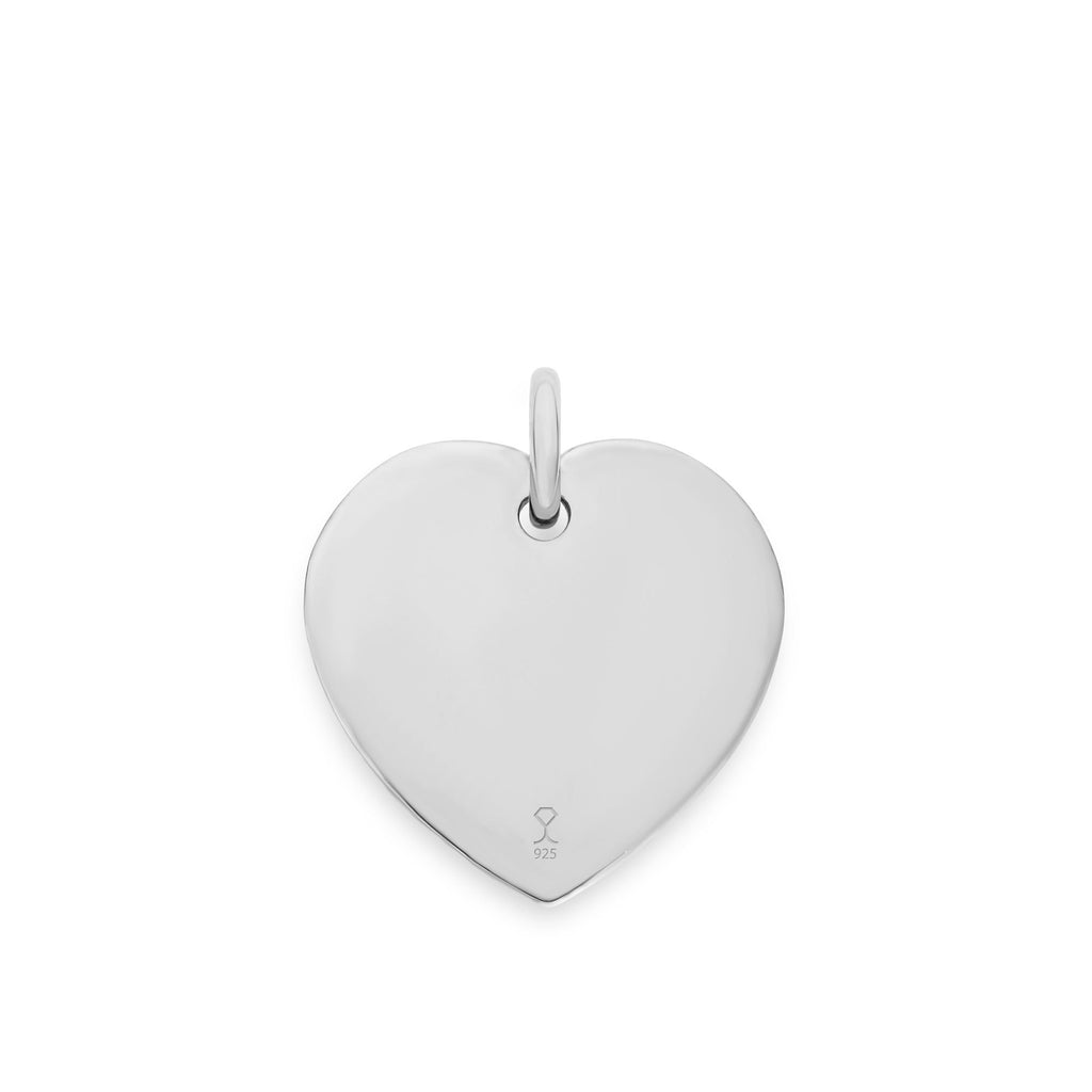 Richie Paws small sterling silver Heart Name Pendant back