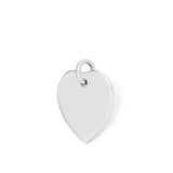 Richie Paws small sterling silver Heart Name Pendant side
