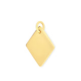 Richie Paws yellow gold Diamond Shape Name Pendant side