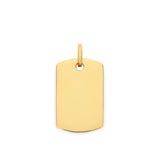 Richie Paws small yellow gold Dog Tag Name Pendant front