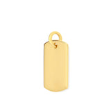 Richie Paws small yellow gold Dog Tag Name Pendant side