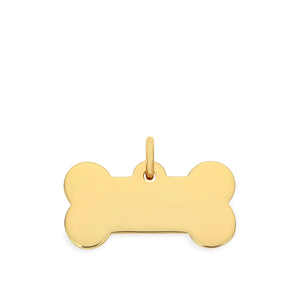 Richie Paws gold small Bone Name Pendant front