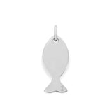 Richie Paws small sterling silver Fish Shape Name Pendant back