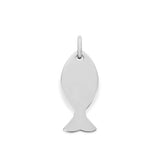 Richie Paws small sterling silver Fish Shape Name Pendant front