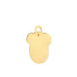 Richie Paws small yellow gold Dog Shape Name Pendant side
