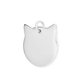 Richie Paws medium sterling silver Cat Shape Name Pendant side