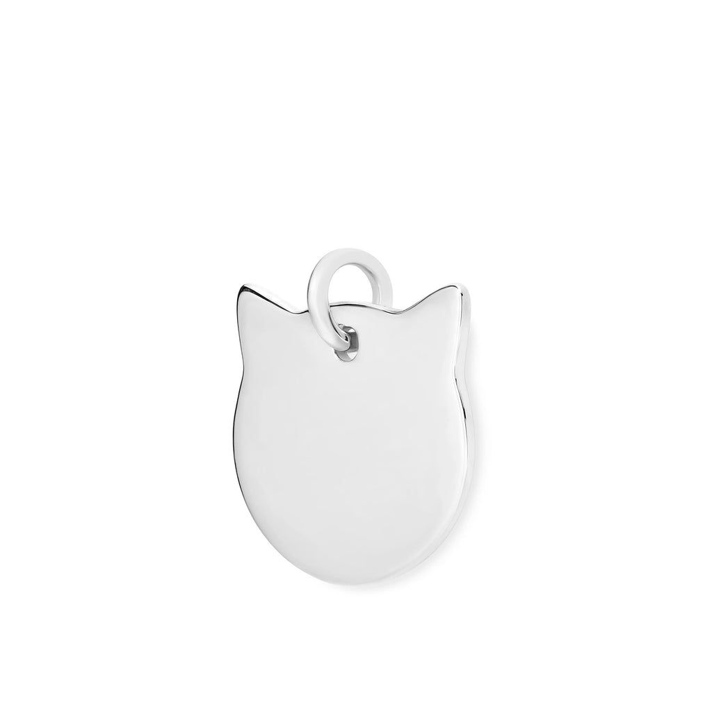 Richie Paws small sterling silver Cat Shape Name Pendant side